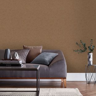 Vliesbehang Assorti 2022-2024 31757 - Middenbruin - Metallic - 10,05m X 53cm