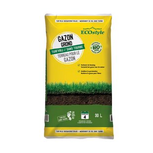 Ecostyle Gazon Grond 30 Liter - Voor Een Groen, Sterk En Mosvrij Gazon