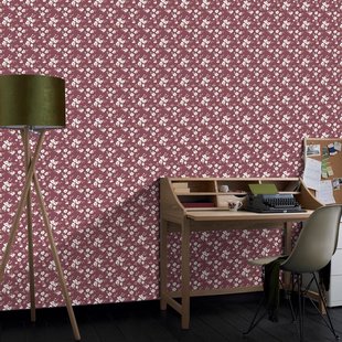 Vliesbehang Secret Garden G78482 - Donkerrood - Groen - Lichtroze - Wit - 10,00m X 53cm