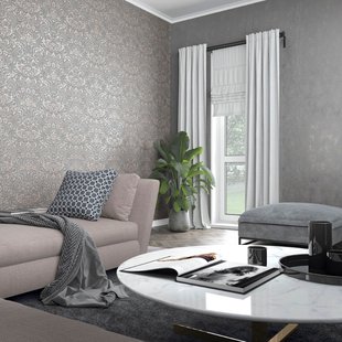 Vliesbehang Beton - Donkergrijs - Roségoud - 10,05m X 53cm