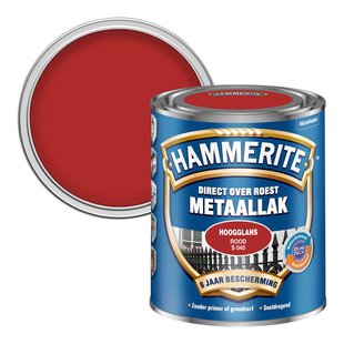 Hammerite Metaallak Hoogglans Rood 750ml
