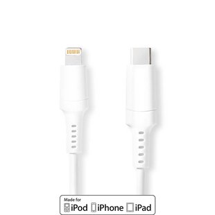 Nedis Lightning Kabel - Usb 2.0 Naar Apple Lightning 8-pins - 1m - Wit