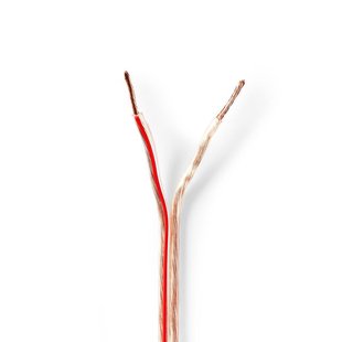 Nedis Speaker-kabel Stylish Titanium Reel 2x 1,50 Mm² - Koper 15m Transparant