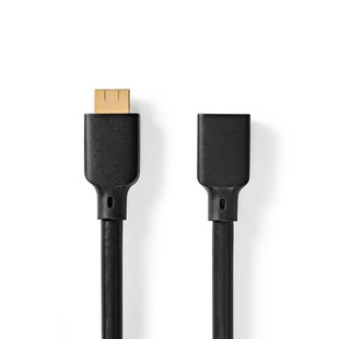 Nedis Hdmi-kabel - Hdmi Mannelijk Naar Hdmi Vrouwelijk - 2m - Zwart