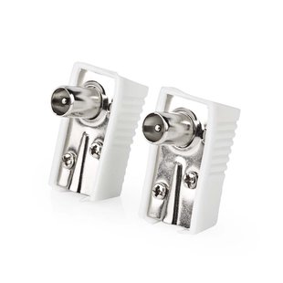 Nedis Iec Coax Connector - Iec Mannelijk Gehoekt - Wit