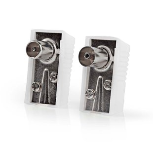 Nedis Iec Coax Connector - Iec Vrouwelijk Naar Iec Mannelijk - Wit