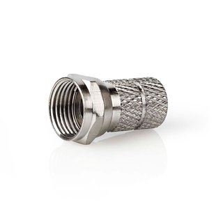 Nedis F-connector Fresh Green Box Recht Mannelijk Zilver 7mm 5 St