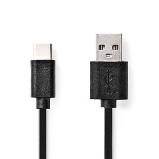 Nedis Usb-kabel Fresh Green Charge 2.0 - Usb-c™ Mannelijk 3m Zwart