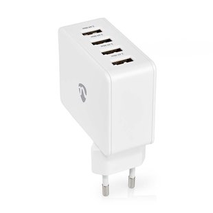 Nedis Oplader - 4x Usb-a Uitgang - 24w - Wit