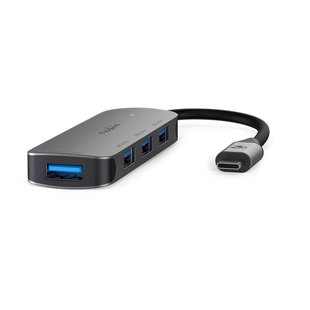 Nedis Usb-hub Fresh Green Box 1x Usb-c™ - 4x Usb A Vrouwelijk Grijs