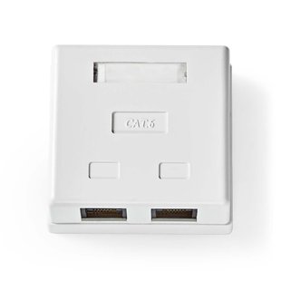 Nedis Wandcontactdoos Fresh Green Box Wall Box - 2-poort Poort(en) Wit