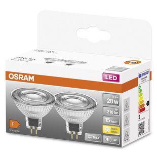 Osram Ledspot Star Mr16 - Warm Wit - Gu5.3 - 2,6w - 2 Stuks