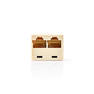Nedis Telecom-netwerksplitter Fresh Green Box Rj45 Vrouwelijk - 2x Rj45 Ivoor