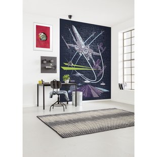 Komar Fotobehang X-wing - Paars - 2,80m X 200cm