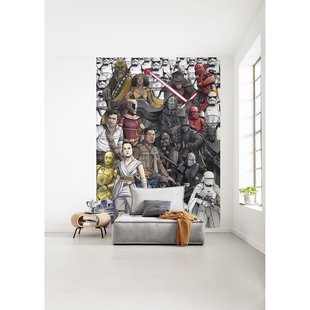Komar Fotobehang Star Wars Retro Cartoon - Meerkleurig - 2,80m X 200cm