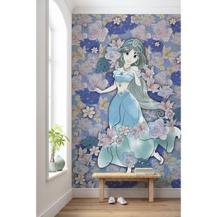Komar Fotobehang Jasmin - Blauw - 2,80m X 200cm