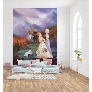 Komar Papierfotobehang Frozen De Lente Komt Eraan - Paars - 2,54m X 184cm