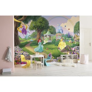 Komar Fotobehang Disney Prinsessen Regenboog - Meerkleurig - 2,54m X 368cm