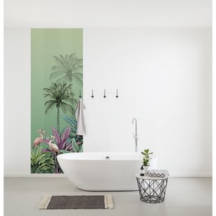 Komar Fotobehang Jungle Flamingo - Groen - 2,80m X 100cm