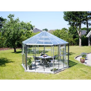Vitavia Tuinkas Hera 9000 - Veiligheidsglas 3 Mm En Polycarbonaat 6 Mm - Aluminium - 336x383x188 Cm