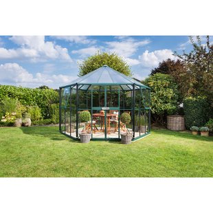 Vitavia Tuinkas Hera 9000 - Veiligheidsglas 3mm En Polycarbonaat 6mm - Smaragd - 336x383x188cm