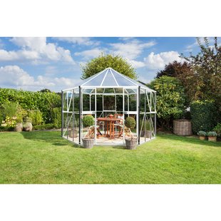 Vitavia Tuinkas Hera 9000 - Veiligheidsglas 3mm/polycarbonaat 6mm - Wit - 336x383x188cm