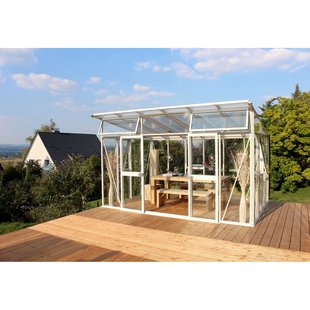 Vitavia Tuinkas Aphrodite 11500 - Veiligheidsglas 3mm En Polycarbonaat 10mm - Wit - 393x295x242cm