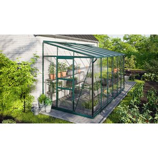 Vitavia Tuinkas Ida 7800 - Veiligheidsglas 3mm + Polycarbonaat 6mm - Smaragd - 387x201x221cm