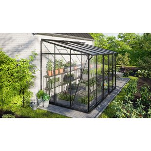 Vitavia Tuinkas Ida 6500 - Veiligheidsglas 3mm En Polycarbonaat 6mm - Zwart - 324x201x221cm