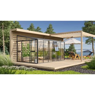 Vitavia Tuinkas Athena 10200 - Veiligheidsglas 10mm - Zwart - 266x397x239cm