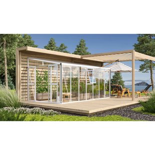 Vitavia Tuinkas Athena 11900 - Veiligheidsglas 3 Mm En Polycarbonaat 10 Mm - Wit - 266x460x239 Cm