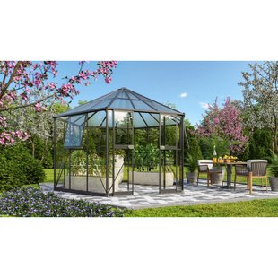 Vitavia Tuinkas Galaxis 9000 - Veiligheidsglas 6mm En Polycarbonaat 6mm - Zwart - 336x383x283cm