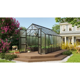 Vitavia Tuinkas Olymp 11500 - Polycarbonaat 4mm - Zwart - 257x449x254cm