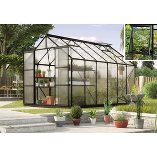 Vitavia Tuinkas Jupiter 9900 - Polycarbonaat 4mm - Zwart - 257x383x248cm