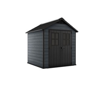 Keter Tuinhuis Newton 757 - Kunststof - Houtlook - 228x223,5x252 Cm - 5,11m²