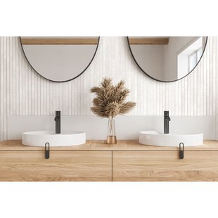 Maestro Latt Novo Lattenwand - Stucco Ivory + White - Vochtbestendig - 277x30cm - 16mm - 2 Stuks