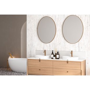 Maestro Latt Novo Lattenwand - Nude Marble + White - Vochtbestendig - 277x30cm - 16mm - 2 Stuks