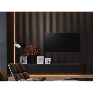 Maestro Latt Luxx Lattenwand - Matte Black + Luxx - 277x30cm - 20mm - 2 Stuks