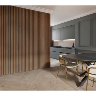 Cando Lattenwand Decowall Acoustic Advanced Deluxe - Amandel - 260x30cm - 2 Stuks