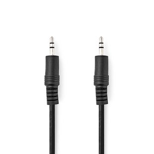 Nedis Stereo-audiokabel 3,5mm Mannelijk 0.50m Zwart
