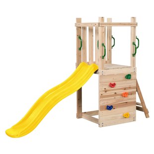 Swingking Speeltoren Mari Met Glijbaan Geel 74x245x168cm