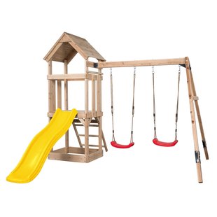 Swingking Speeltoestel Noa Met Glijbaan Geel 265cmx280x234cm