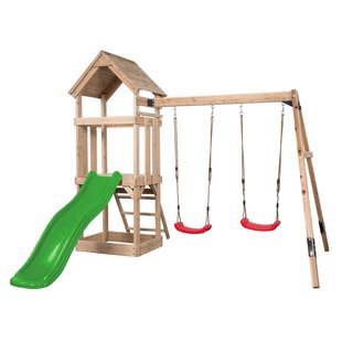 Swingking Speeltoestel Noa Met Glijbaan Appelgroen 265cmx280x234cm