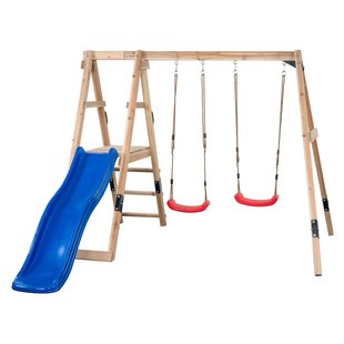 Swingking Schommel Ava Met Glijbaan Blauw 235x274x185cm