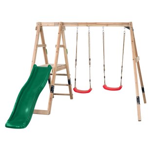 Swingking Schommel Ava Met Glijbaan Groen 235x274x185cm