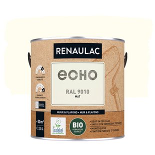 Renaulac Echo Bio Muurverf - Mat - Ral 9010 - 2,5l