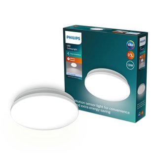 Philips Plafondlamp Acuna - Koel Wit - 24,5cm - 12w Met Sensor