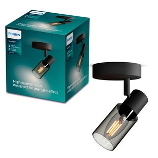 Philips Opbouwspot Palms Zwart E14