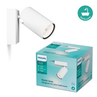 Philips Opbouwspot Badkamer Idris - Wit - Gu10