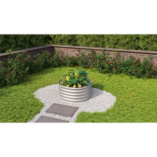 Vitavia Verhoogd Moestuinbed Vita Maat 401 Rond Geanodiseerd Zincalume Aluminium Ø82x40,1cm